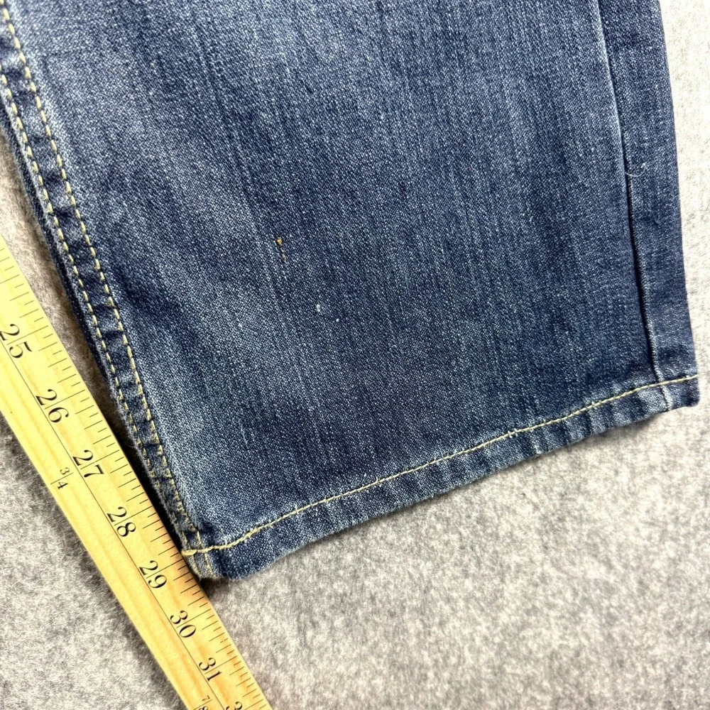 BB Gear Denim Distressed Jeans Mens 36x29‎ Straight Leg Y2K Embroidered vtg